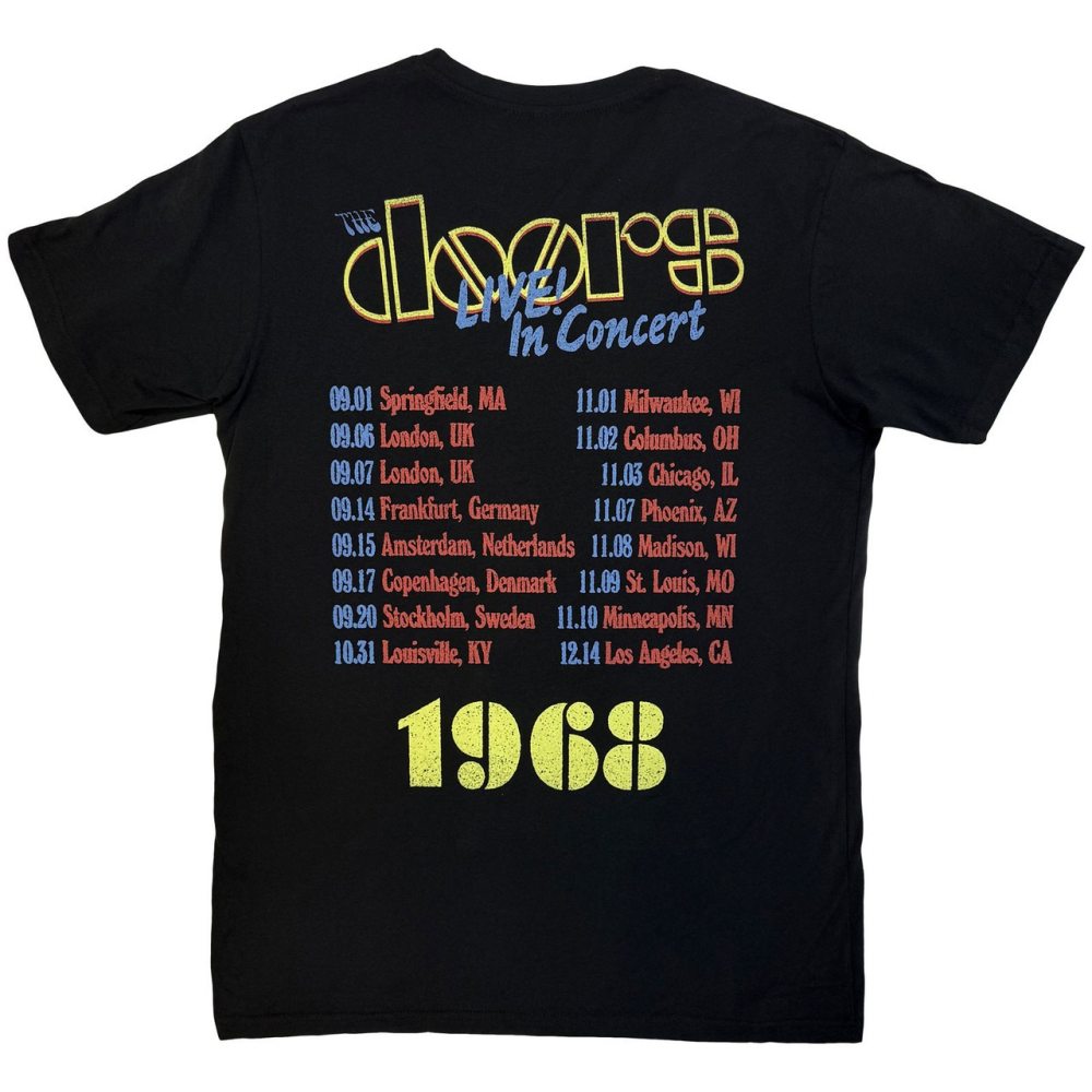 The Doors - Live In Concert '68 Heren Tshirt - Zwart